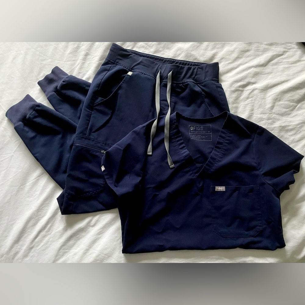 FIGS Navy XS Womens Scrub Set